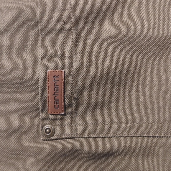 Carhartt Men's Brown Flannel Lined Shirt Jacket Shacket Size 2XL - Picture 6 of 9